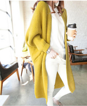 knit coat women's long cardigan sweater