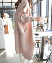 knit coat women's long cardigan sweater